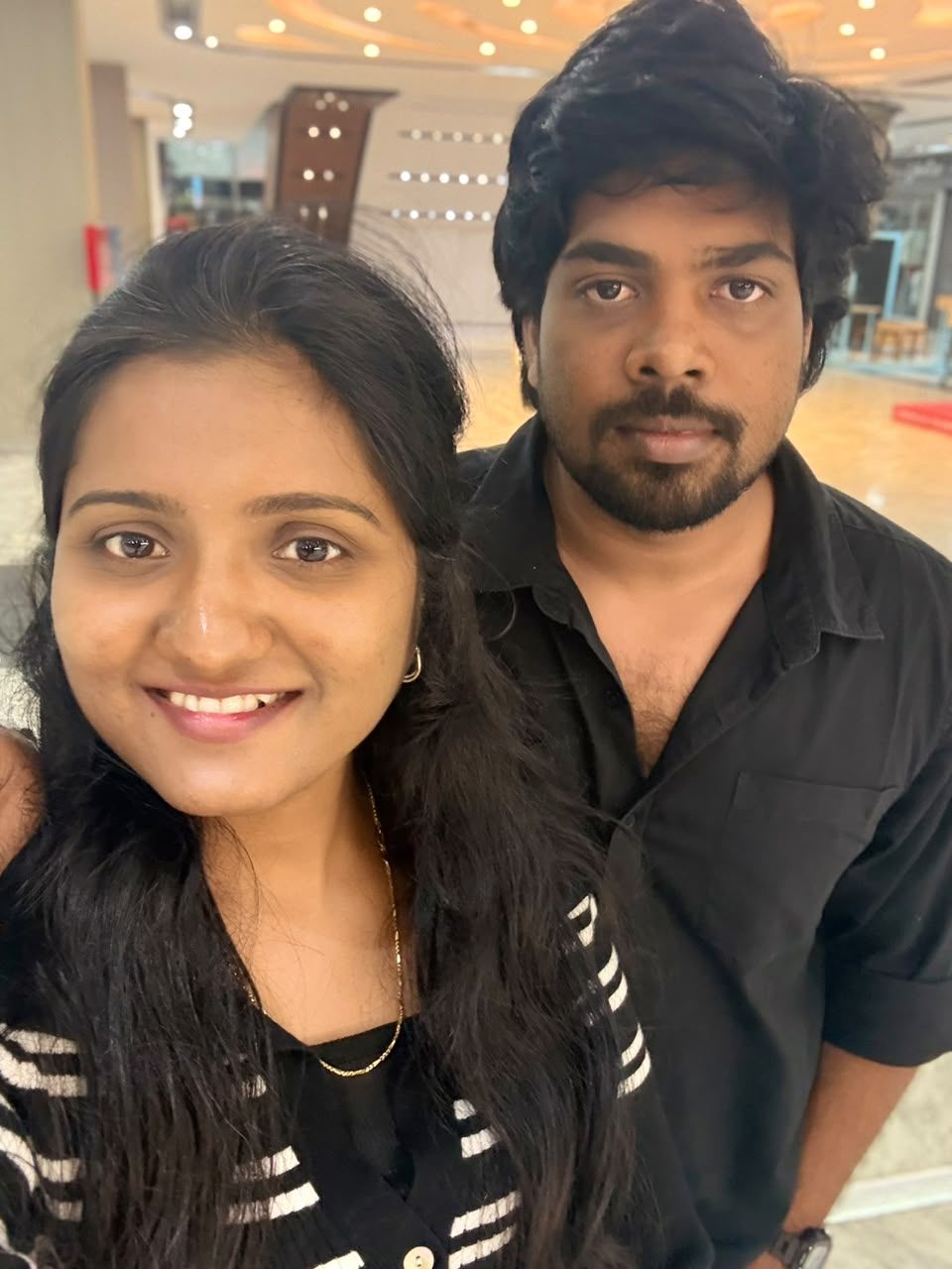 Teja and Lekha at the mall for their movie date